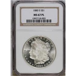 1880-S S$1 MS67 Prooflike NGC. This is a moderately re 