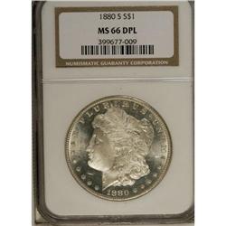 1880-S S$1 MS66 Deep Mirror Prooflike NGC. Medium S. A 