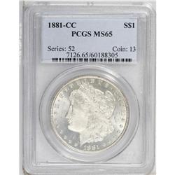1881-CC S$1 MS65 PCGS. Well struck with frosted device 