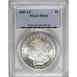 1881-CC S$1 MS65 PCGS. Rich frost coats the solidly st 