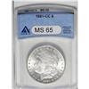 Image 1 : 1881-CC S$1 MS65 ANACS. Fully brilliant with exquisite 
