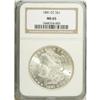 Image 1 : 1881-CC S$1 MS65 NGC. Potent luster adorns both sides 