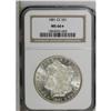 Image 1 : 1881-CC S$1 MS66 S NGC. The richly frosted devices an 