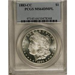 1883-CC S$1 MS64 Deep Mirror Prooflike PCGS. Essential 