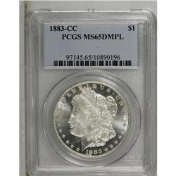1883-CC S$1 MS65 Deep Mirror Prooflike PCGS. Nicely st 