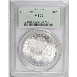 1885-CC S$1 MS65 PCGS. Crisply struck with strong lust 
