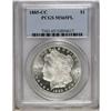 Image 1 : 1885-CC S$1 MS65 Prooflike PCGS. The heavily frosted d 