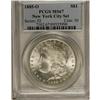 Image 1 : 1885-O S$1 MS67 PCGS. A beautiful frost-like finish di 
