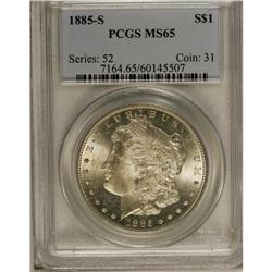 1885-S S$1 MS65 PCGS. A wisp or two of incipient gold 