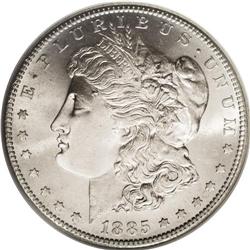 1885-S S$1 MS66 NGC. This Premium Gem condition rarity 