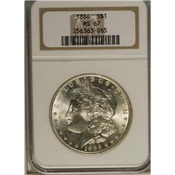 1886 S$1 MS67 NGC. This essentially brilliant Superb G 