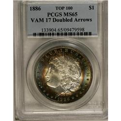 1886 $1 Doubled Arrows MS65 PCGS. VAM-17. A Top 100 Va 