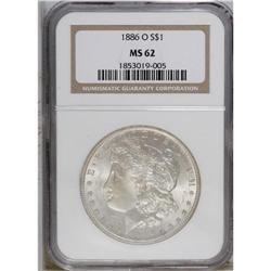 1886-O S$1 MS62 NGC. A highly lustrous example, nicely 