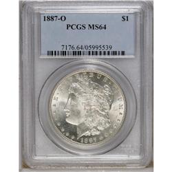 1887-O S$1 MS64 PCGS. Nicely struck overall with a hin 
