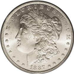 1887-O S$1 MS65 PCGS. This brilliant Gem is close to t 