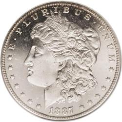 1887-O S$1 MS65 S Deep Mirror Prooflike NGC. The sing 