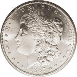 1887-S/S S$1 MS65 PCGS. VAM-2. A Top 100 Variety. The 