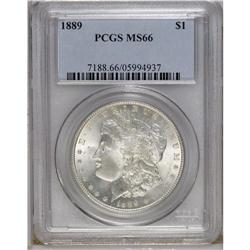 1889 S$1 MS66 PCGS. A solidly struck and pleasing exam 