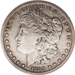 1889-CC S$1 XF40 PCGS. The remaining design details ar 