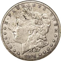 1889-CC S$1 --Cleaned--ANACS. AU50 Details. Just a trac 