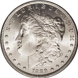 1889-O S$1 MS65 PCGS. This example is a wonderful Gem 