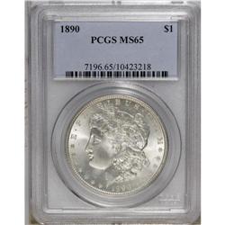 1890 S$1 MS65 PCGS. A nicely struck and well-preserved 