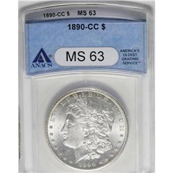 1890-CC S$1 MS63 ANACS. A lustrous and nicely struck e 