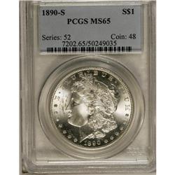 1890-S S$1 MS65 PCGS. A highly lustrous and untoned Ge 