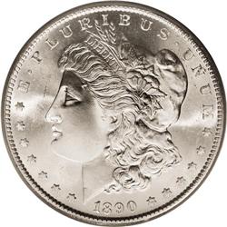 1890-S S$1 MS66 PCGS. This brilliant Premium Gem has a 