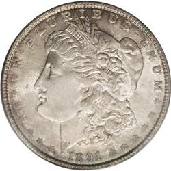 1891 S$1 MS65 PCGS. The 1891 is surprisingly difficult 