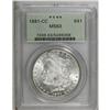 Image 1 : 1891-CC S$1 MS63 PCGS. A spot of russet near 11 o''clo 
