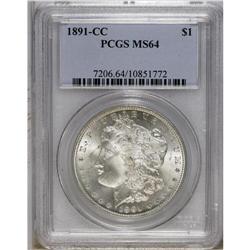 1891-CC S$1 MS64 PCGS. Nicely struck and highly lustro 
