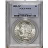 Image 1 : 1891-CC S$1 MS64 PCGS. Nicely struck and highly lustro 