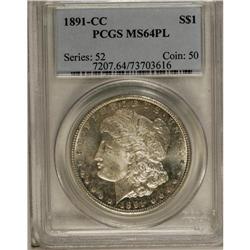 1891-CC S$1 MS64 Prooflike PCGS. This specimen is char 
