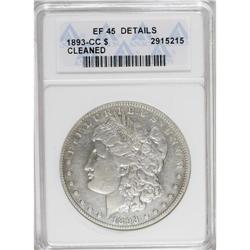 1893-CC S$1 --Cleaned--ANACS. XF45 Details. Lightly wor 