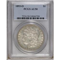 1893-O S$1 AU50 PCGS. A briefly circulated example of 