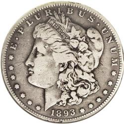 1893-S S$1 --Rims Damaged--ANACS. Fine 12 Details. The 