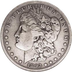 1893-S S$1 VF25 NGC. The 1893-S Dollar has the second- 