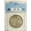 Image 3 : 1893-S S$1 VF35 ANACS. This is a silver-gray coin with 