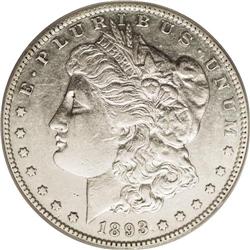 1893-S S$1 AU50 PCGS. Hints of tan toning are present 