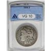 Image 1 : 1894 S$1 VG10 ANACS. Displaying full rims and uniform 