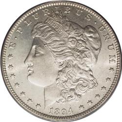 1894 S$1 MS64 PCGS. Ex: Casper II. Except for the 1895 