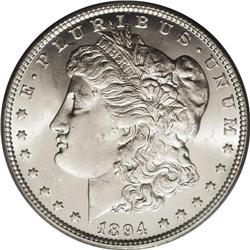 1894-O S$1 MS64 PCGS. This is a condition rarity in th 