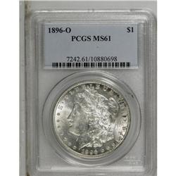 1896-O S$1 MS61 PCGS. A typically struck and heavily a 
