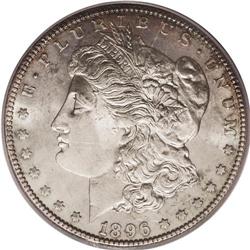 1896-S S$1 MS63 PCGS. Well struck and lustrous, with d 