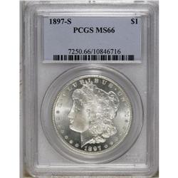 1897-S S$1 MS66 PCGS. Boldly struck and essentially un 