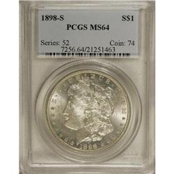 1898-S S$1 MS64 PCGS. Choice with small, scattered mar 