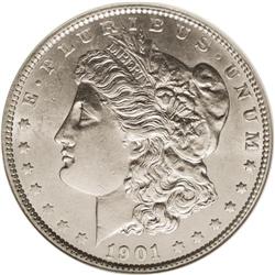 1901 S$1 MS61 NGC. This pleasing Mint State specimen h 