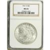 Image 1 : 1921-S S$1 MS65 NGC. Bright and frosty with untoned wh 