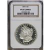 Image 3 : 1890 S$1 PR66 Cameo NGC. Radiant white devices rise ab 